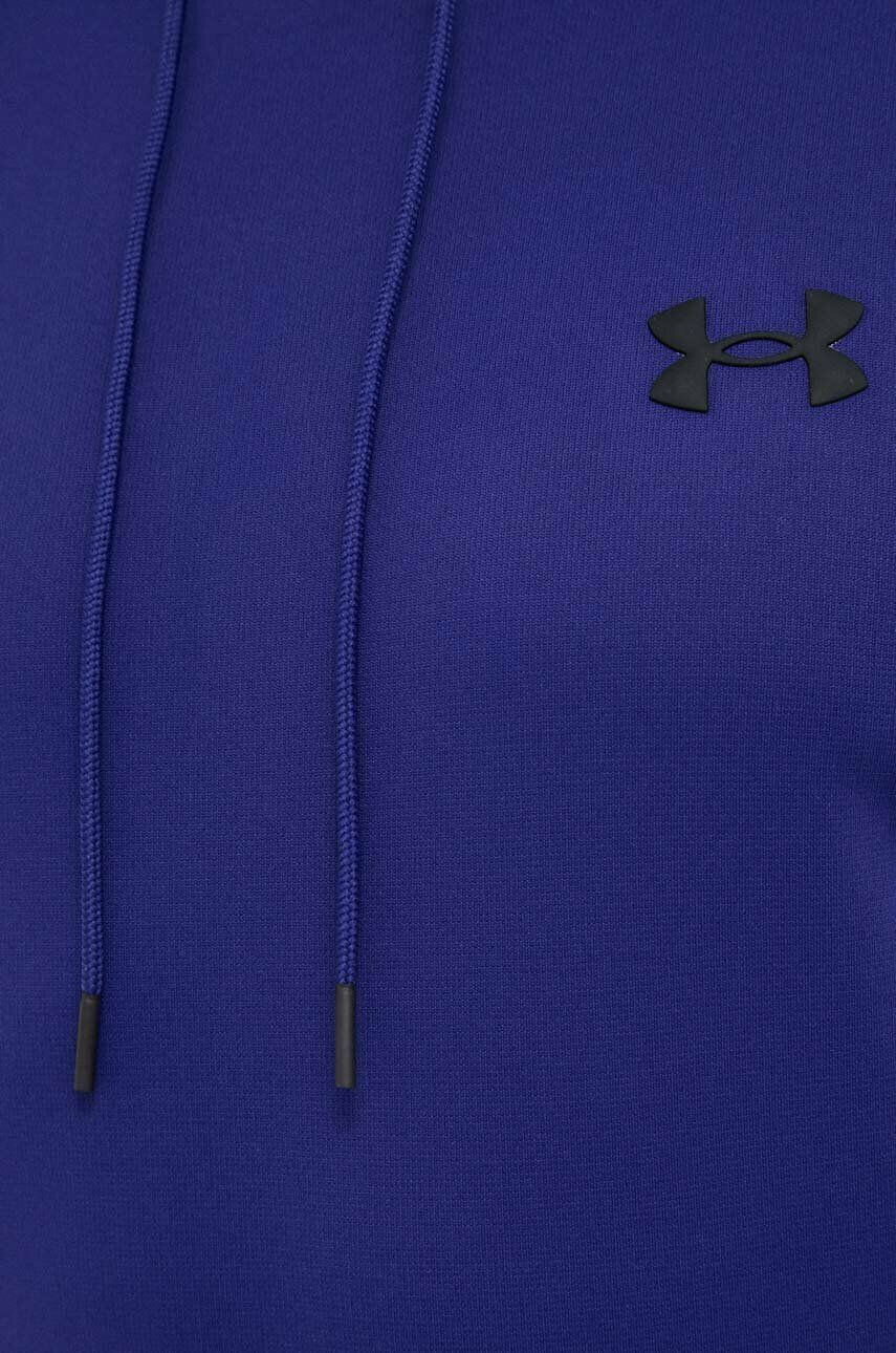 Under Armour Tepláková mikina bordová farba s kapucňou jednofarebná - Pepit.sk