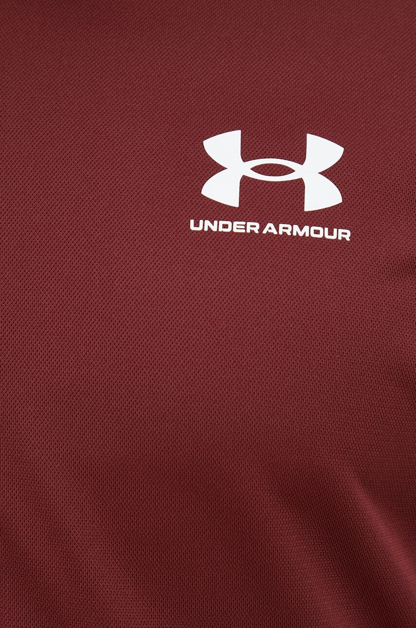 Under Armour Tréningová mikina Pique pánska hnedá farba jednofarebná - Pepit.sk