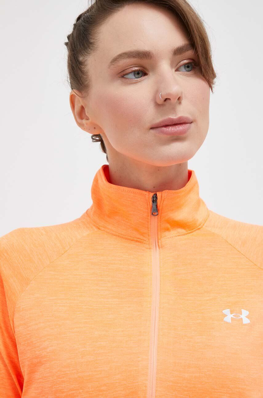 Under Armour Tréningová mikina Tech 1320128-001 dámska oranžová farba melanžová - Pepit.sk