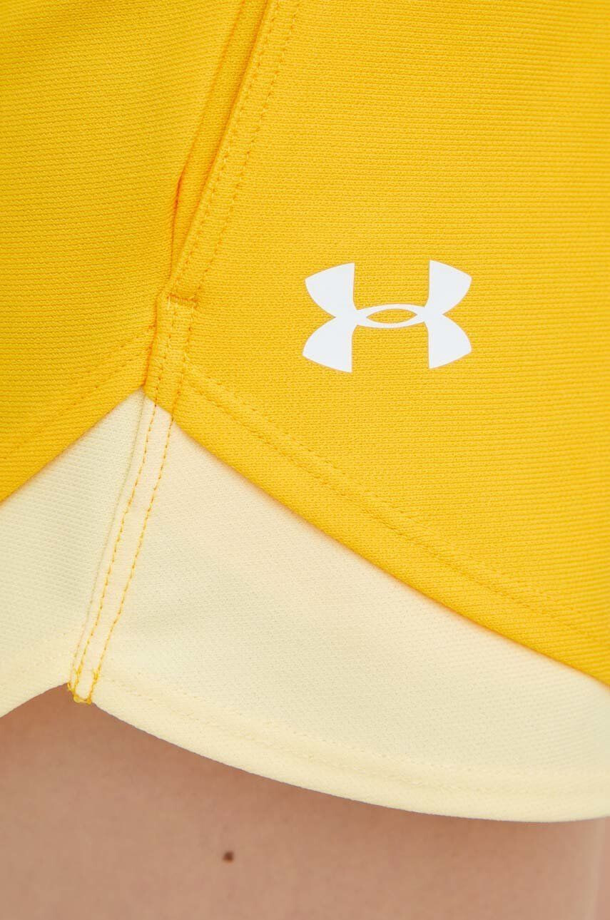 Under Armour Tréningové šortky Play Up 3.0 1344552.-028 dámske oranžová farba s potlačou stredne vysoký pás - Pepit.sk