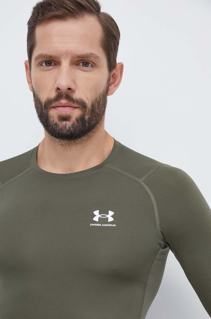 Under Armour Tréningové tričko s dlhým rukávom zelená farba jednofarebný - Pepit.sk