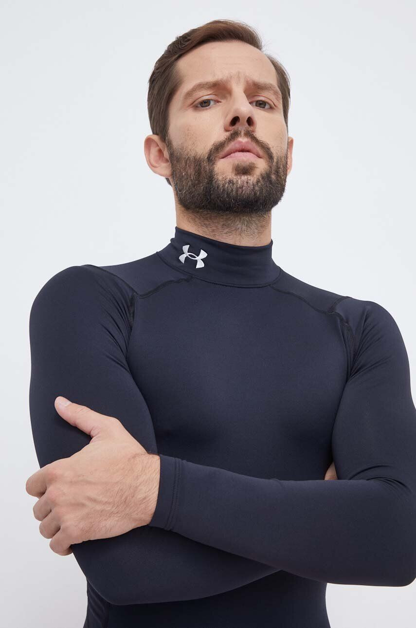 Under Armour Tréningové tričko s dlhým rukávom ColdGear Compression čierna farba jednofarebné - Pepit.sk