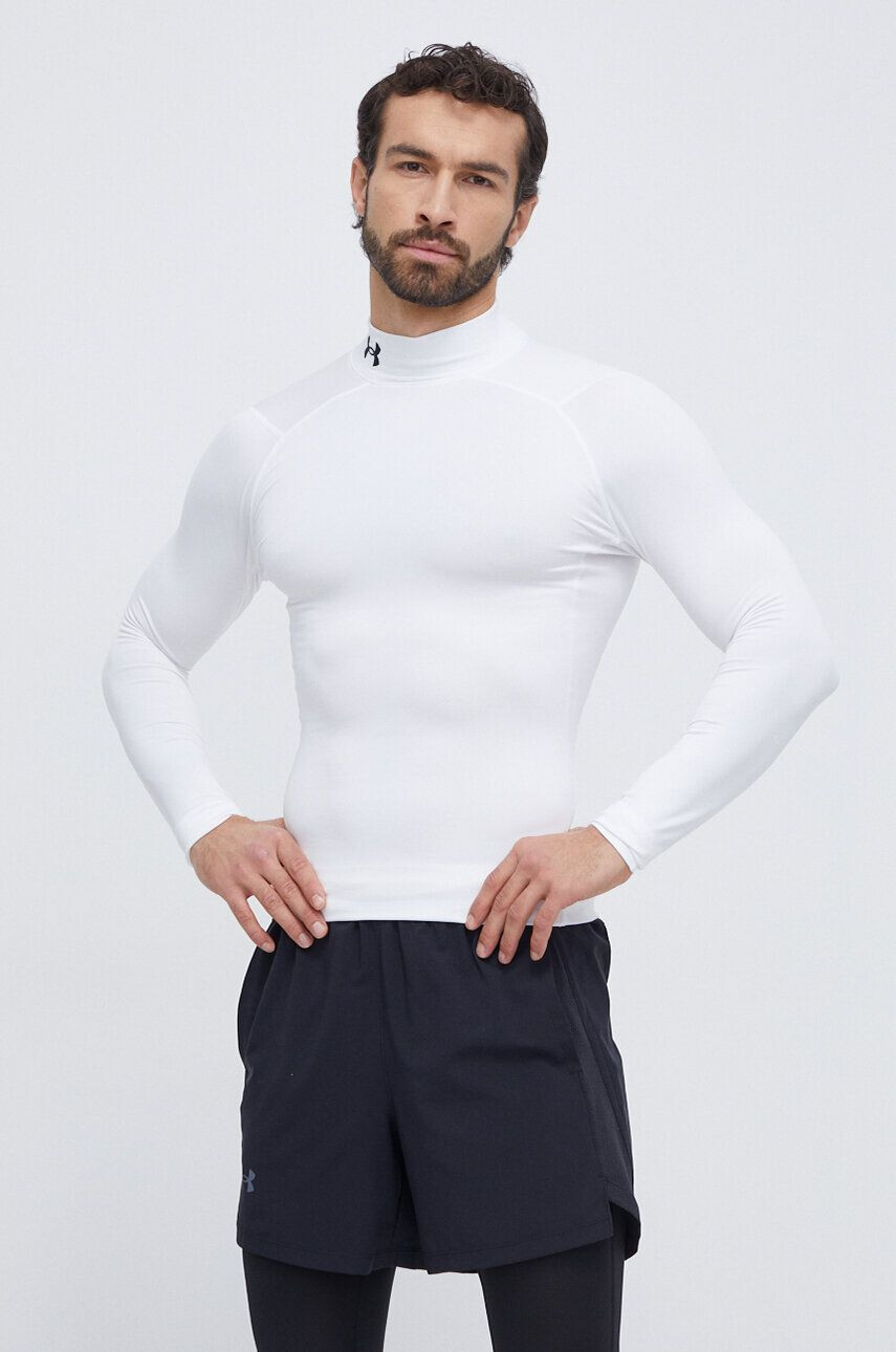 Under Armour Tréningové tričko s dlhým rukávom ColdGear Compression biela farba jednofarebné - Pepit.sk