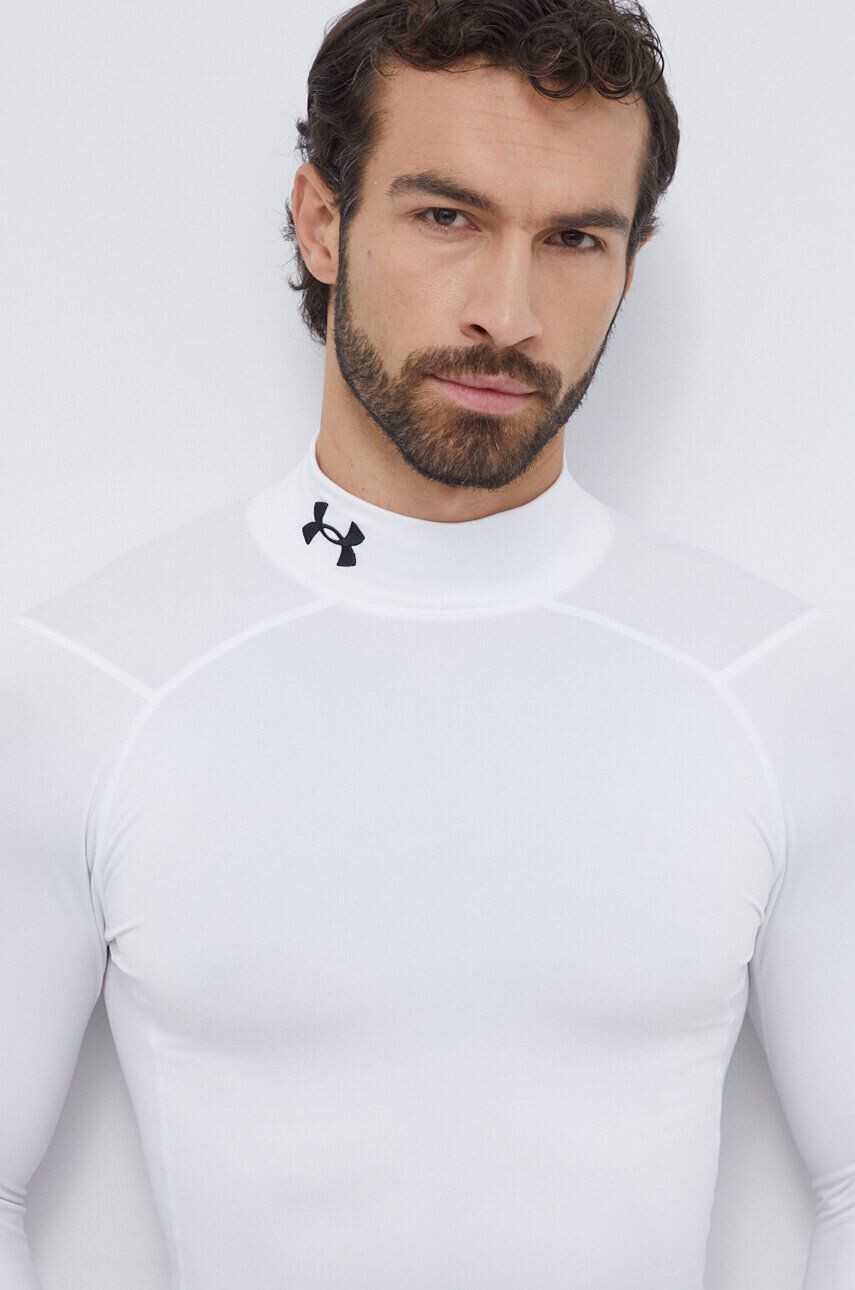 Under Armour Tréningové tričko s dlhým rukávom ColdGear Compression biela farba jednofarebné - Pepit.sk