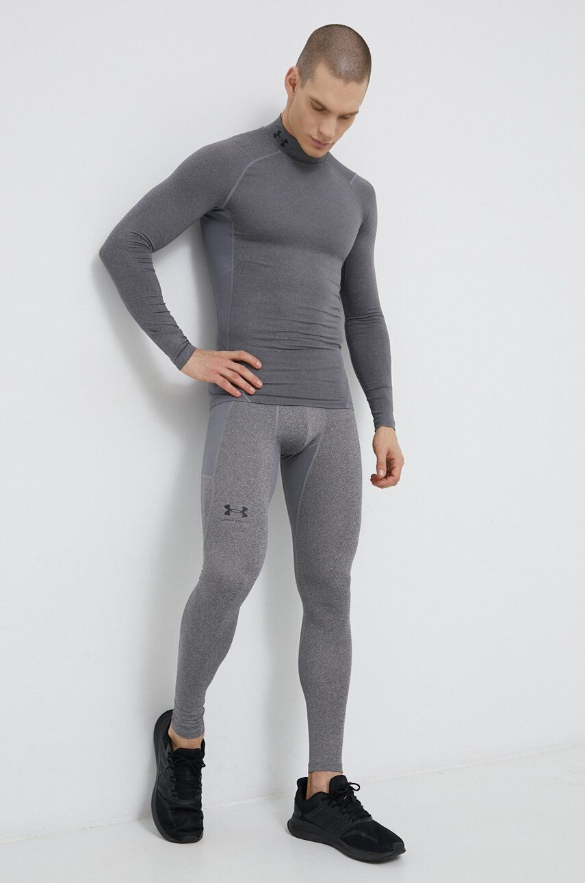 Under Armour Tričko s dlhým rukávom 1369606 pánske šedá farba jednofarebné - Pepit.sk