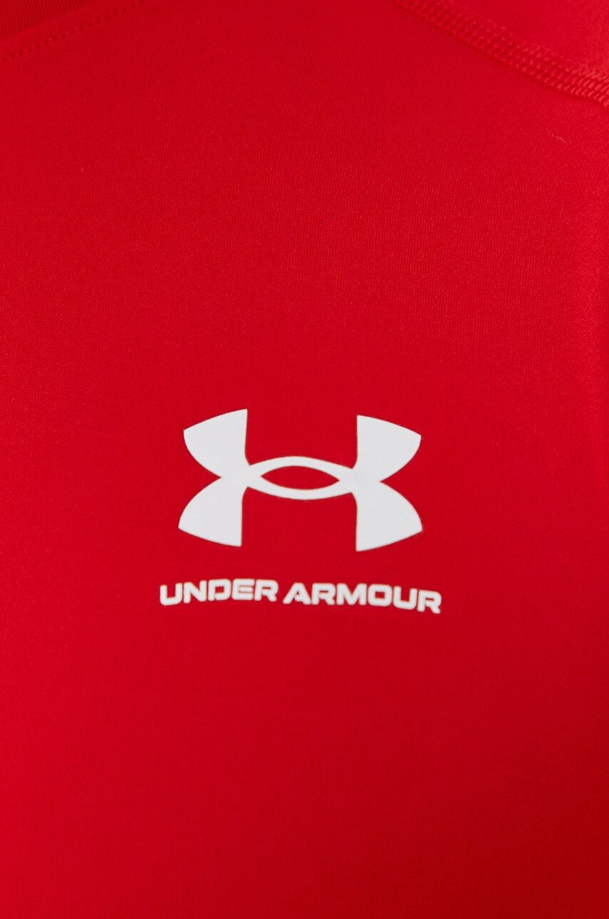 Under Armour Tréningové tričko s dlhým rukávom červená farba jednofarebný - Pepit.sk