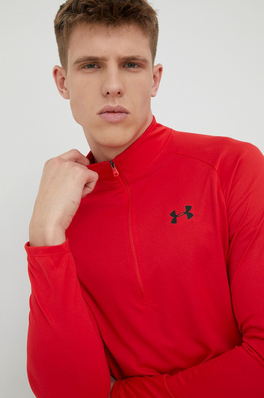 Under Armour Tričko s dlhým rukávom 1328495.602 pánske červená farba jednofarebné - Pepit.sk