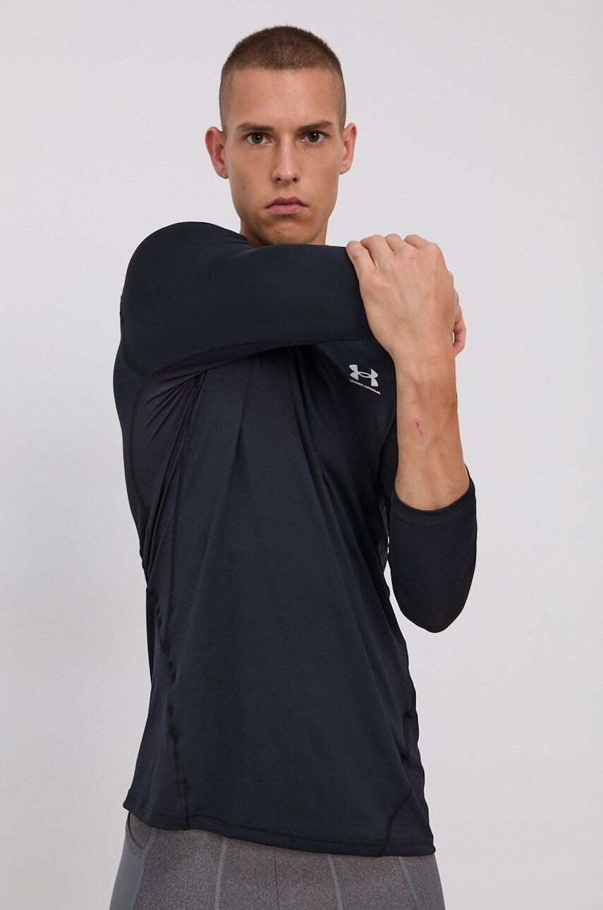 Under Armour Tréningové tričko s dlhým rukávom 1361506-001 čierna farba jednofarebné - Pepit.sk