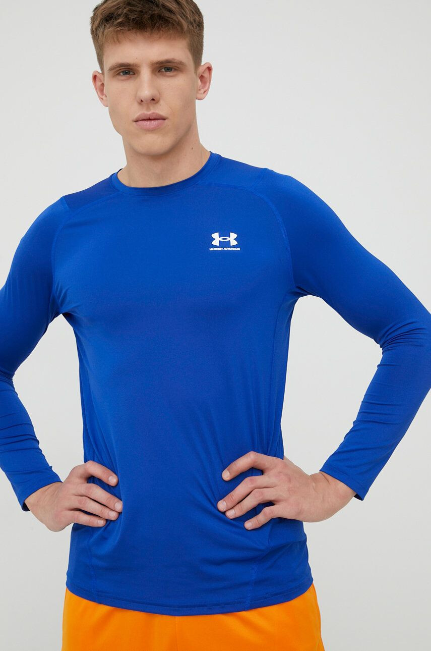 Under Armour Tréningové tričko s dlhým rukávom 1361506-001 tmavomodrá farba jednofarebné - Pepit.sk