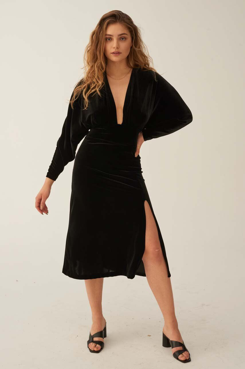 Undress Code Šaty 477 Date Night Midi Dress Black čierna farba midi rovný strih - Pepit.sk