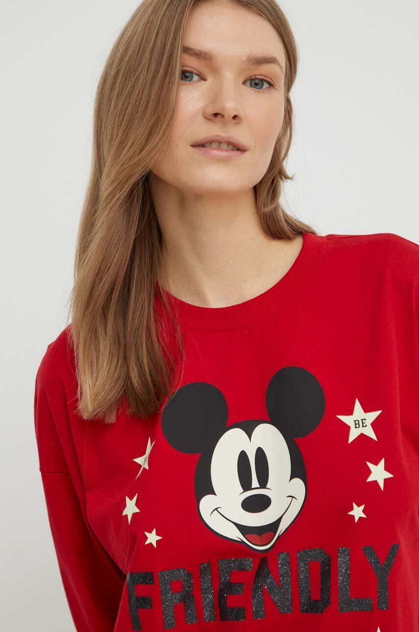 United Colors of Benetton Bavlnené pyžamo x Disney červená farba bavlnená - Pepit.sk