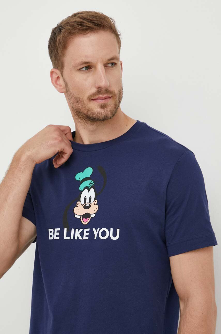 United Colors of Benetton Bavlnené tričko x Disney tmavomodrá farba s potlačou - Pepit.sk