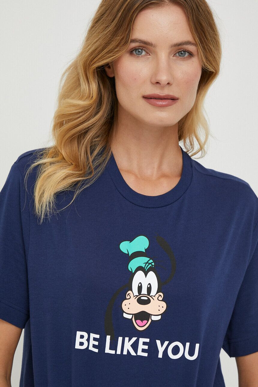 United Colors of Benetton Bavlnené tričko x Disney tmavomodrá farba s potlačou - Pepit.sk