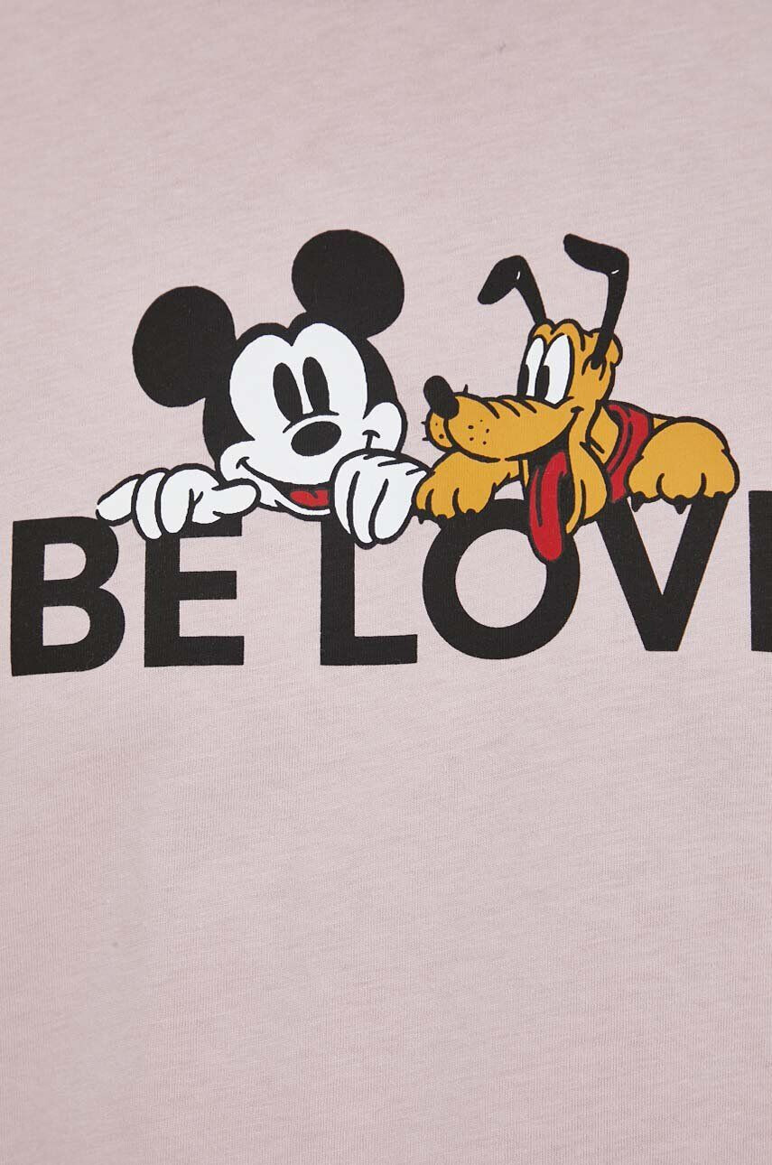 United Colors of Benetton Bavlnené tričko x Disney ružová farba s potlačou - Pepit.sk