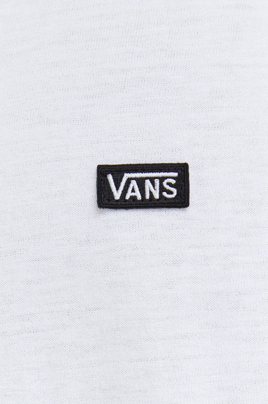 Vans Bavlnené tričko VN0A49R7WHT1-WHITE biela farba jednofarebné - Pepit.sk