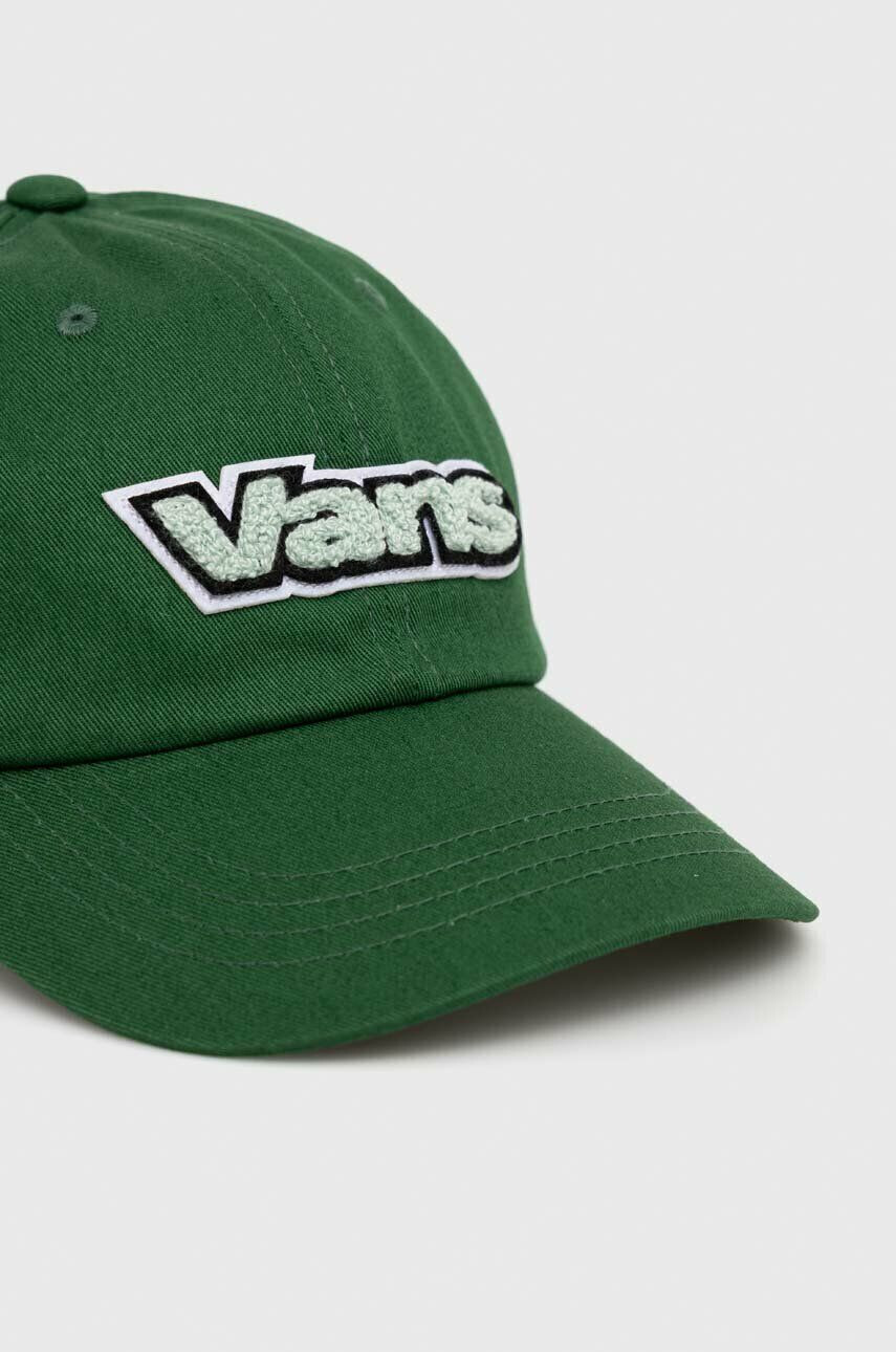 Vans Bavlnená šiltovka zelená farba s nášivkou - Pepit.sk