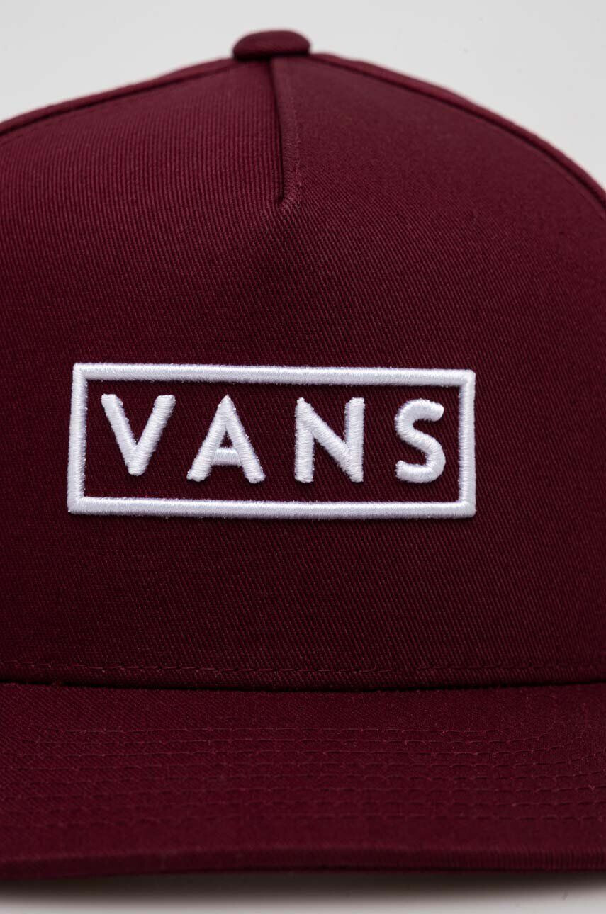 Vans Bavlnená šiltovka bordová farba s nášivkou - Pepit.sk