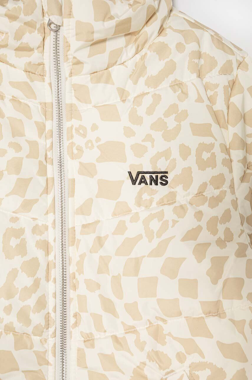 Vans Detská bunda VN0A7YVRBSM1 FOUNDRY PUFFER PRINT MT béžová farba - Pepit.sk