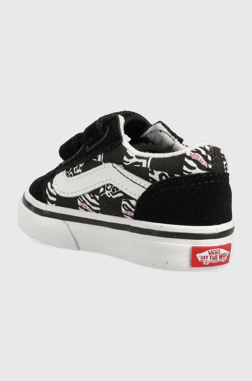 Vans Detské semišové tenisky TD Old Skool V ZEBR BLACK čierna farba - Pepit.sk