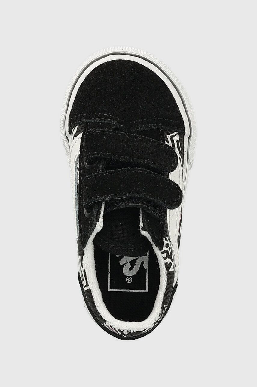 Vans Detské semišové tenisky TD Old Skool V ZEBR BLACK čierna farba - Pepit.sk