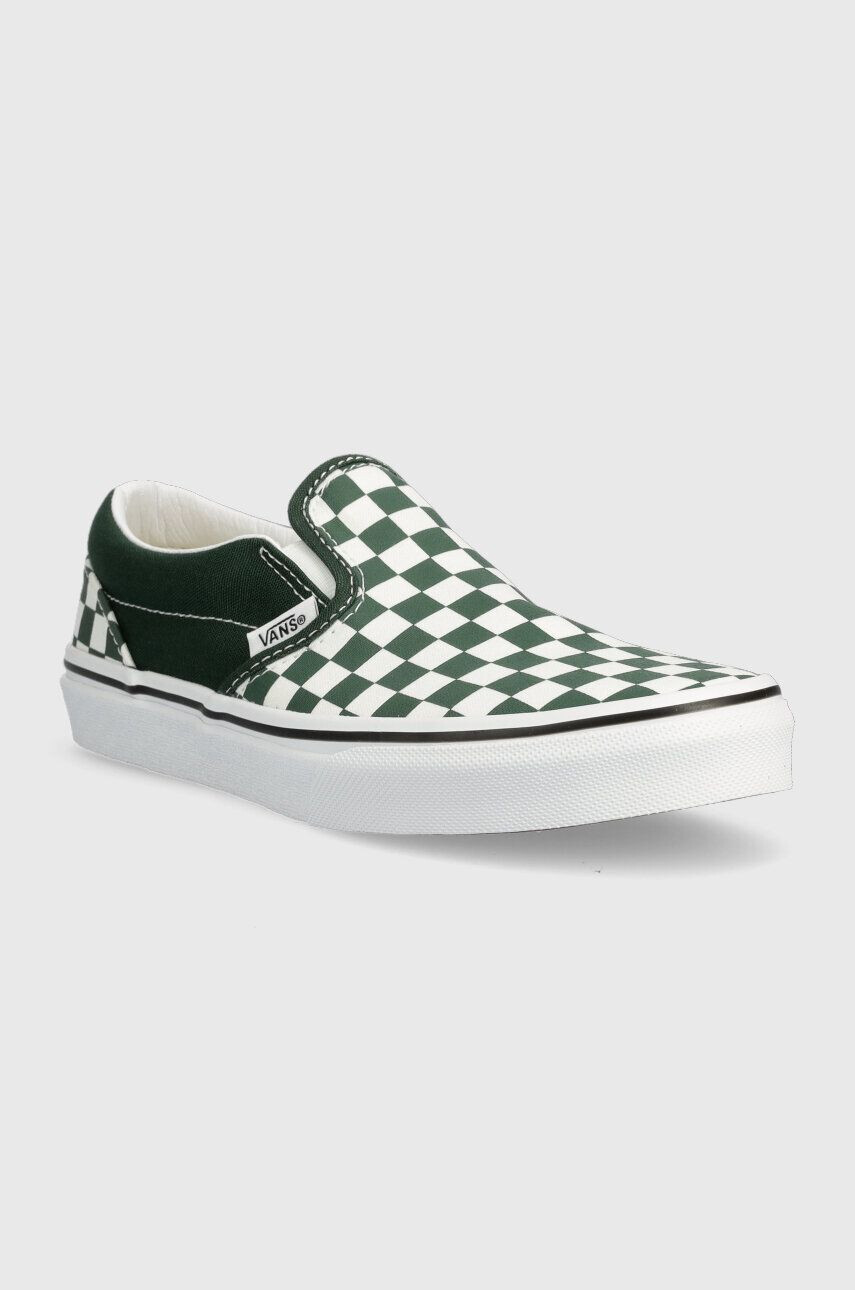 Vans Detské tenisky JN Classic Slip-On zelená farba - Pepit.sk