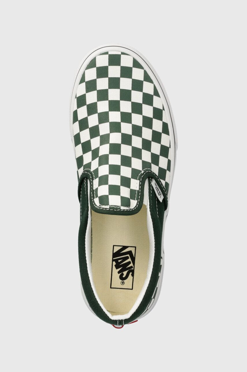 Vans Detské tenisky JN Classic Slip-On zelená farba - Pepit.sk