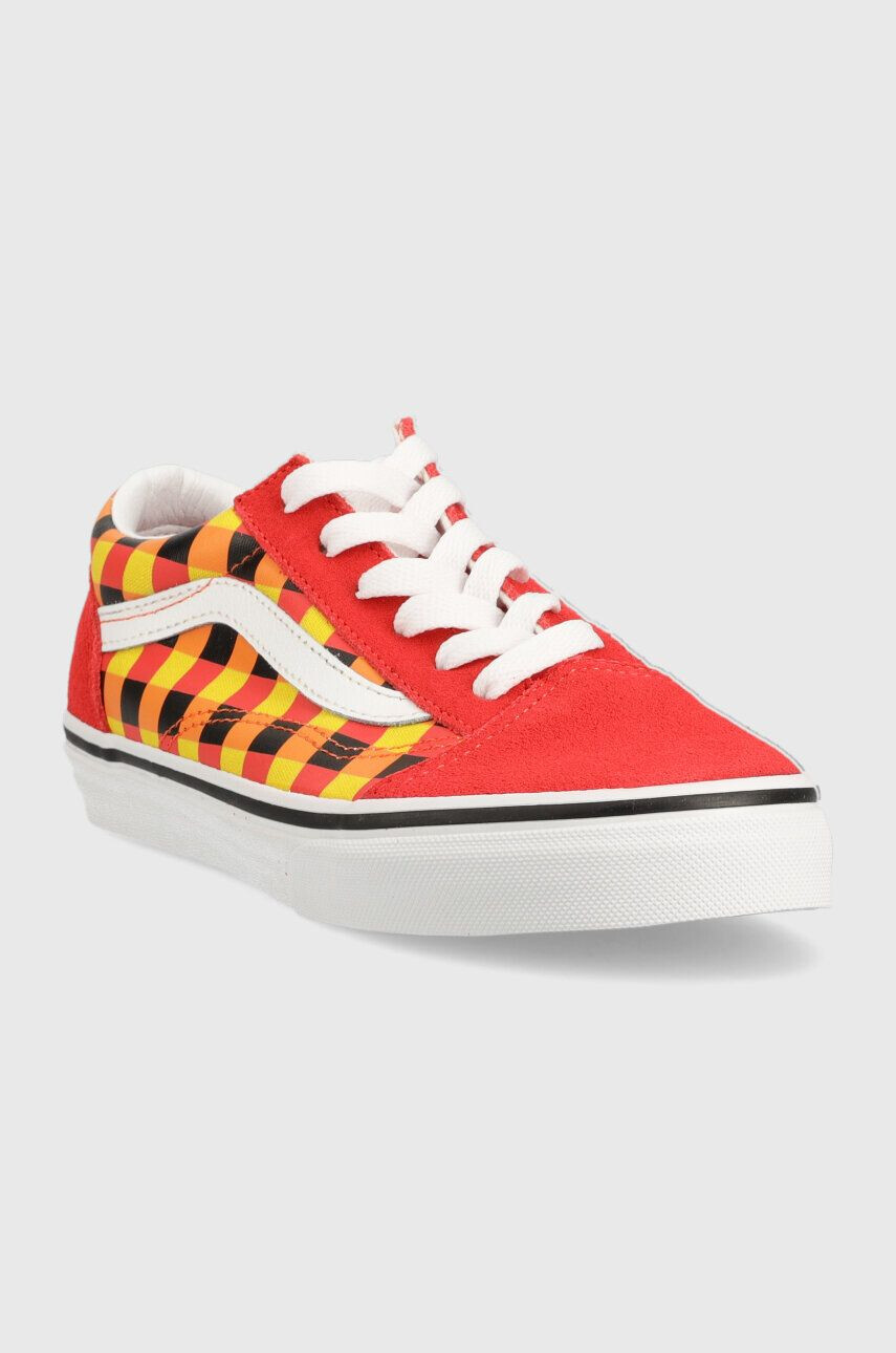 Vans Detské tenisky JN Old Skool GLOW MULTI červená farba - Pepit.sk