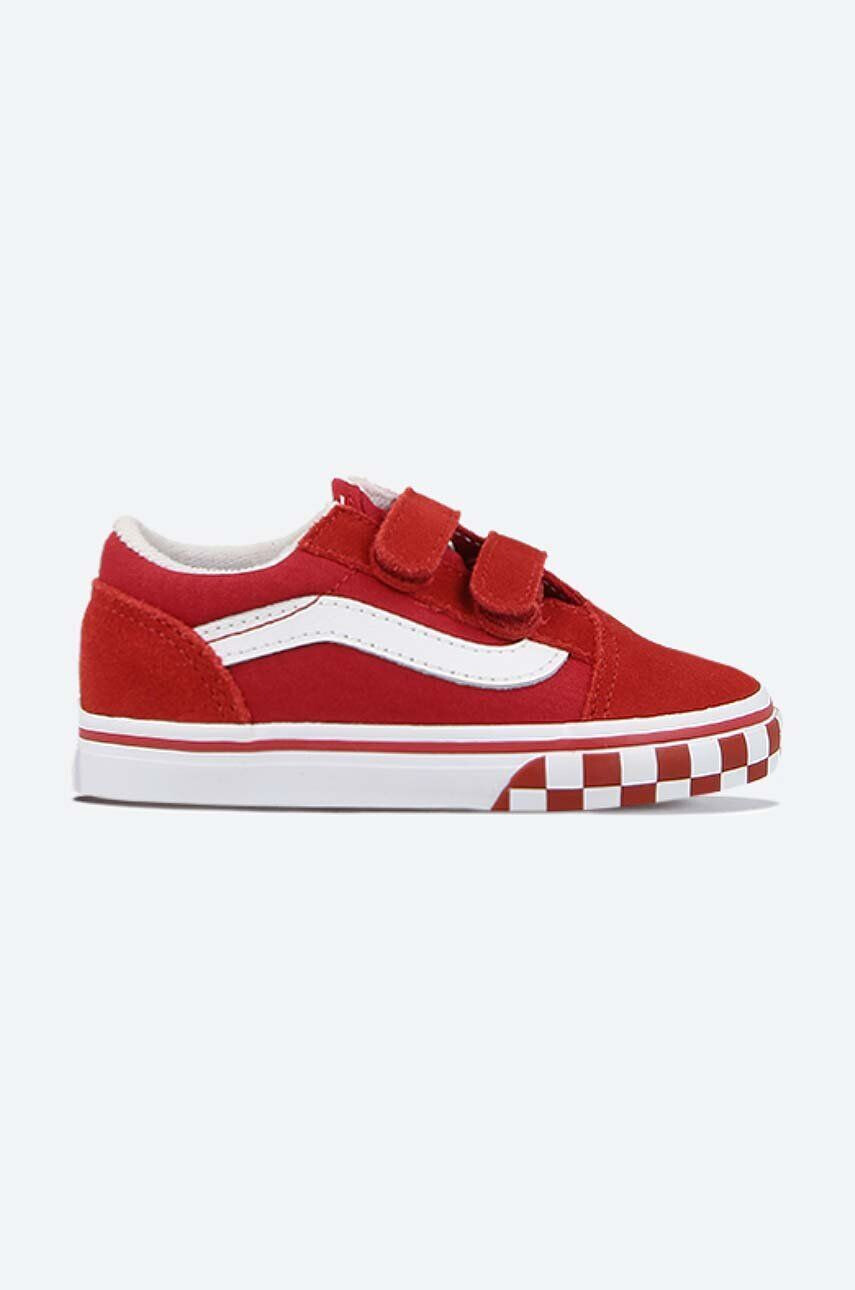 Vans Detské tenisky Old Skool V červená farba - Pepit.sk