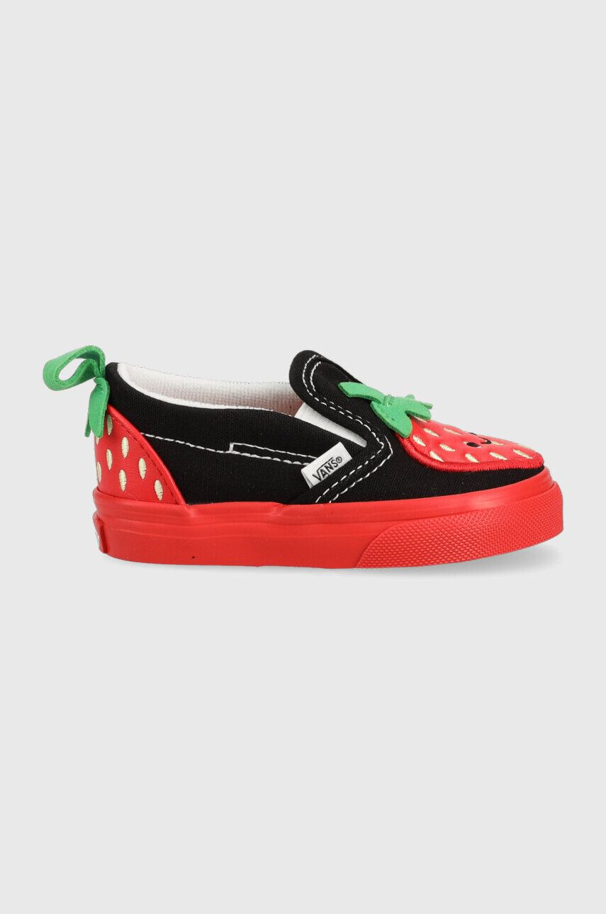 Vans Detské tenisky Slip On V Berry DRDBL čierna farba - Pepit.sk