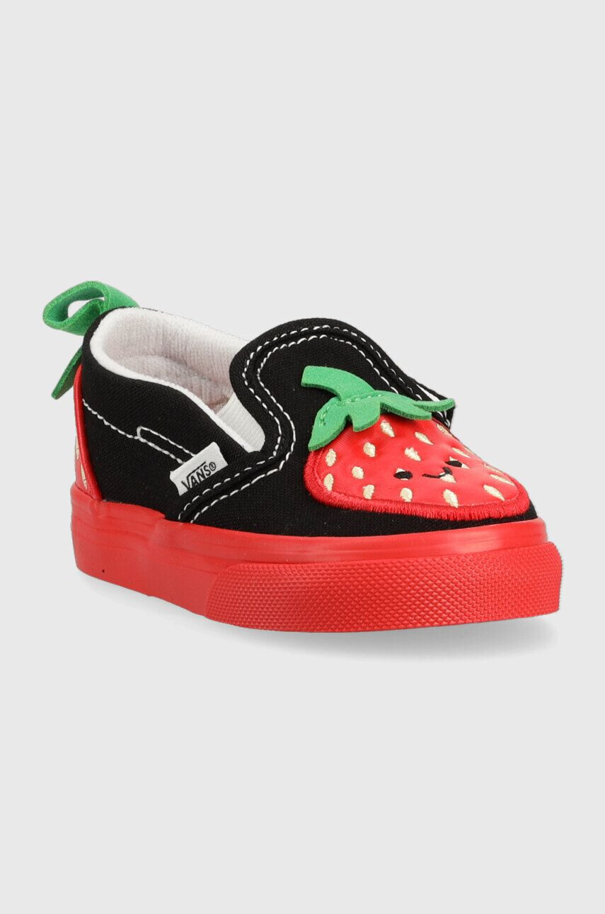 Vans Detské tenisky Slip On V Berry DRDBL čierna farba - Pepit.sk