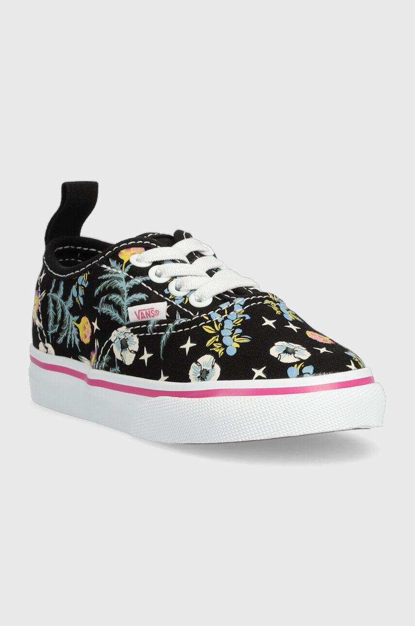 Vans Detské tenisky TD Authentic Elastic FLRL BLACK čierna farba - Pepit.sk