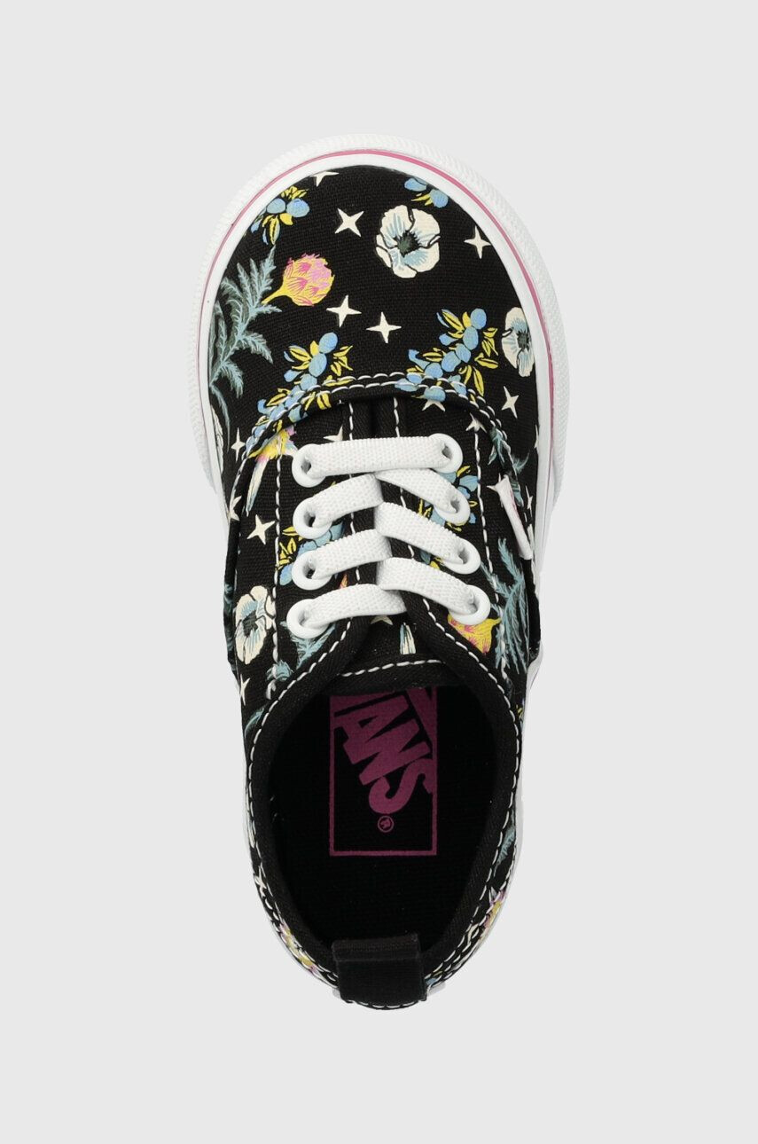 Vans Detské tenisky TD Authentic Elastic FLRL BLACK čierna farba - Pepit.sk