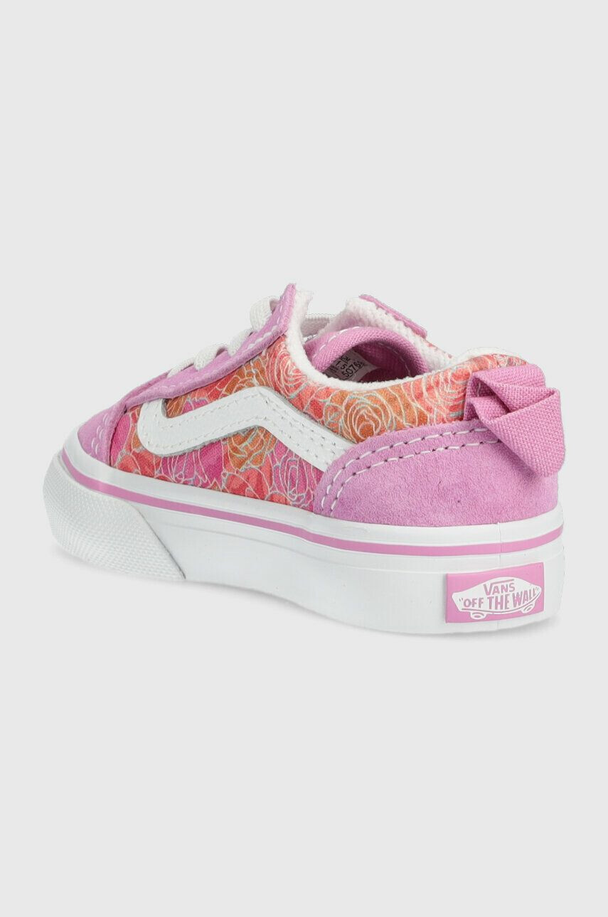 Vans Detské tenisky TD Old Skool Elastic Lace ROSE DKBLU fialová farba - Pepit.sk