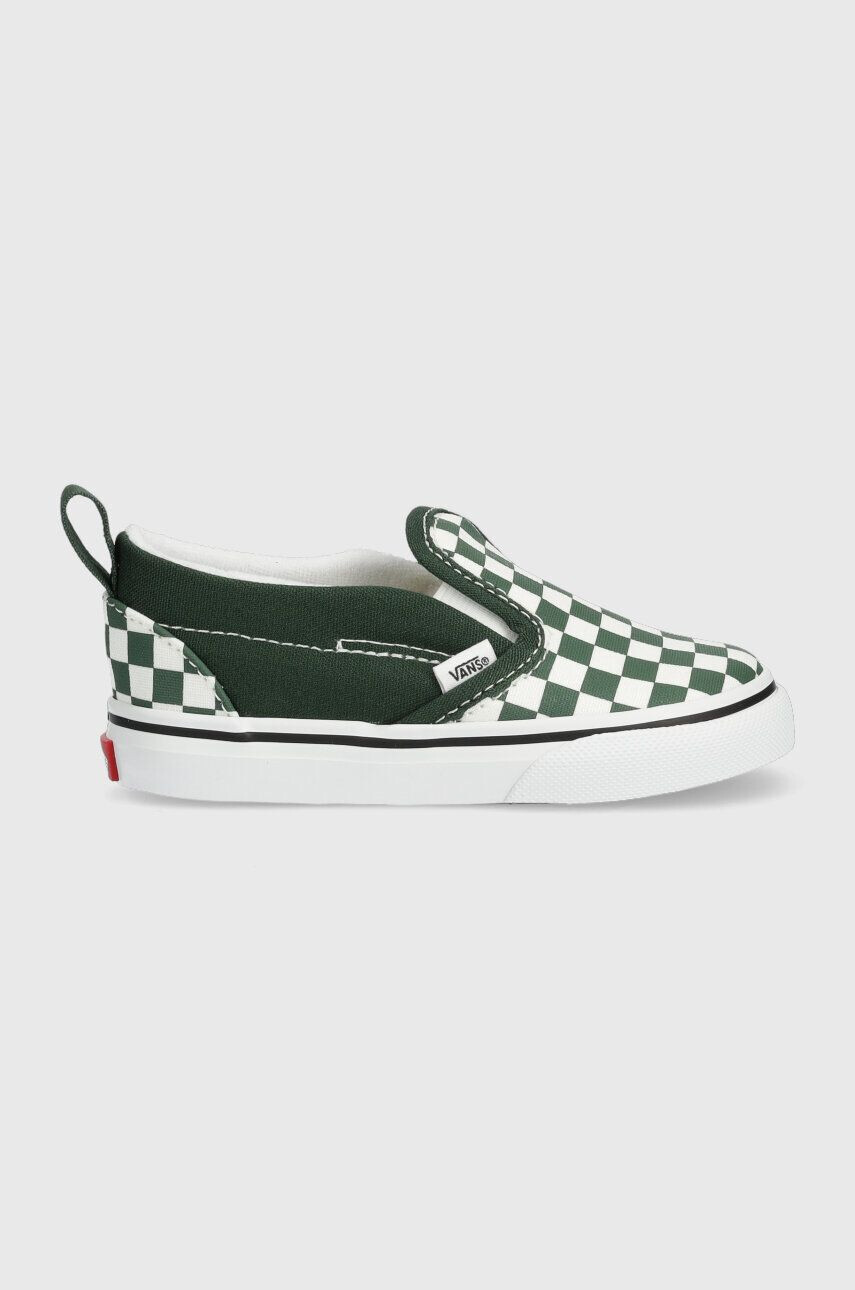 Vans Detské tenisky TD Slip-On V zelená farba - Pepit.sk