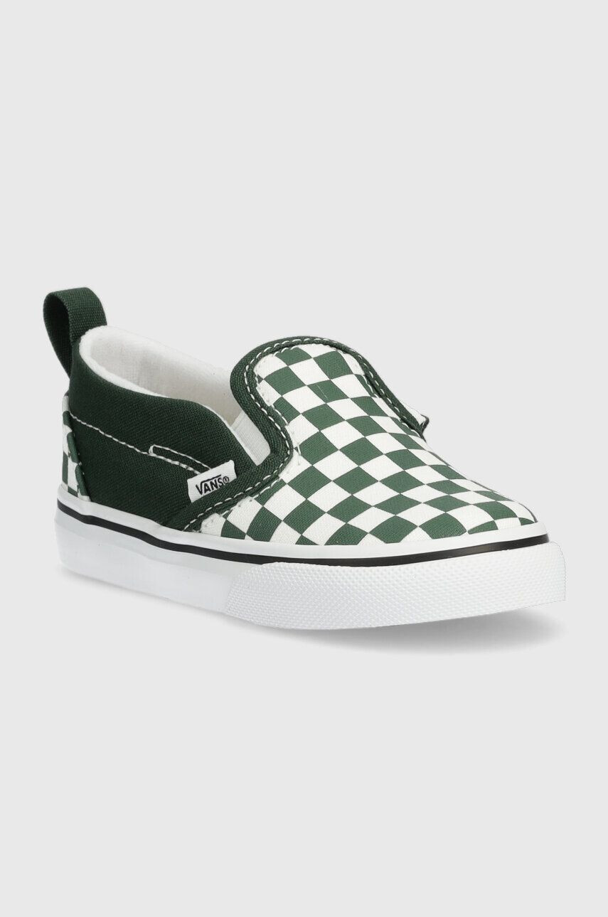 Vans Detské tenisky TD Slip-On V zelená farba - Pepit.sk