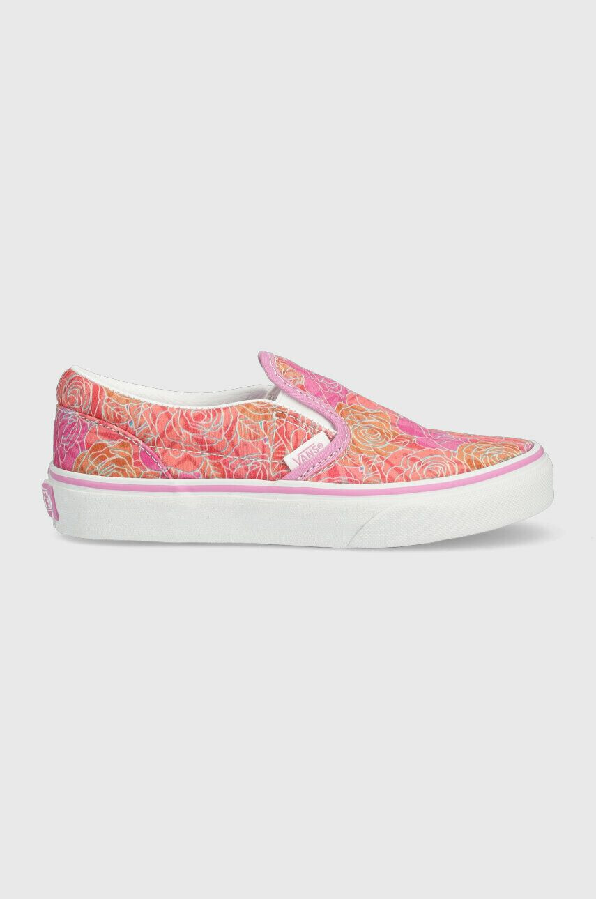 Vans Detské tenisky UY Classic Slip On CTHR CHBD TRDWN oranžová farba - Pepit.sk