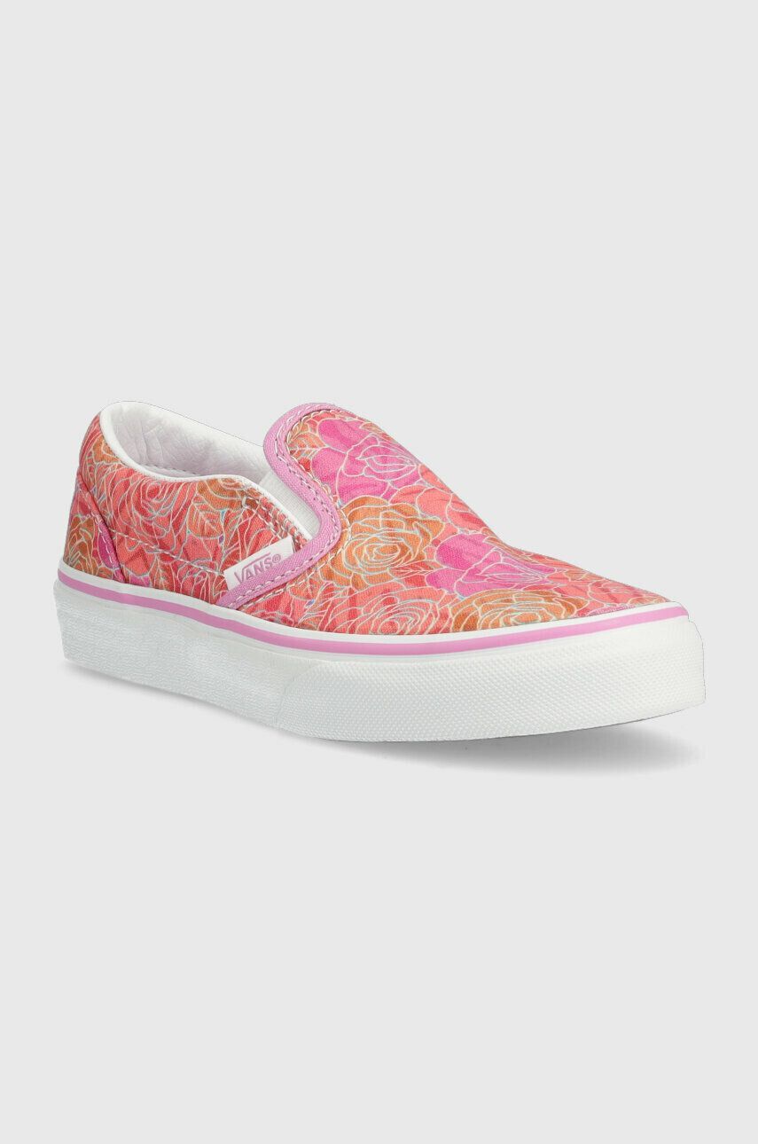 Vans Detské tenisky UY Classic Slip On CTHR CHBD TRDWN oranžová farba - Pepit.sk