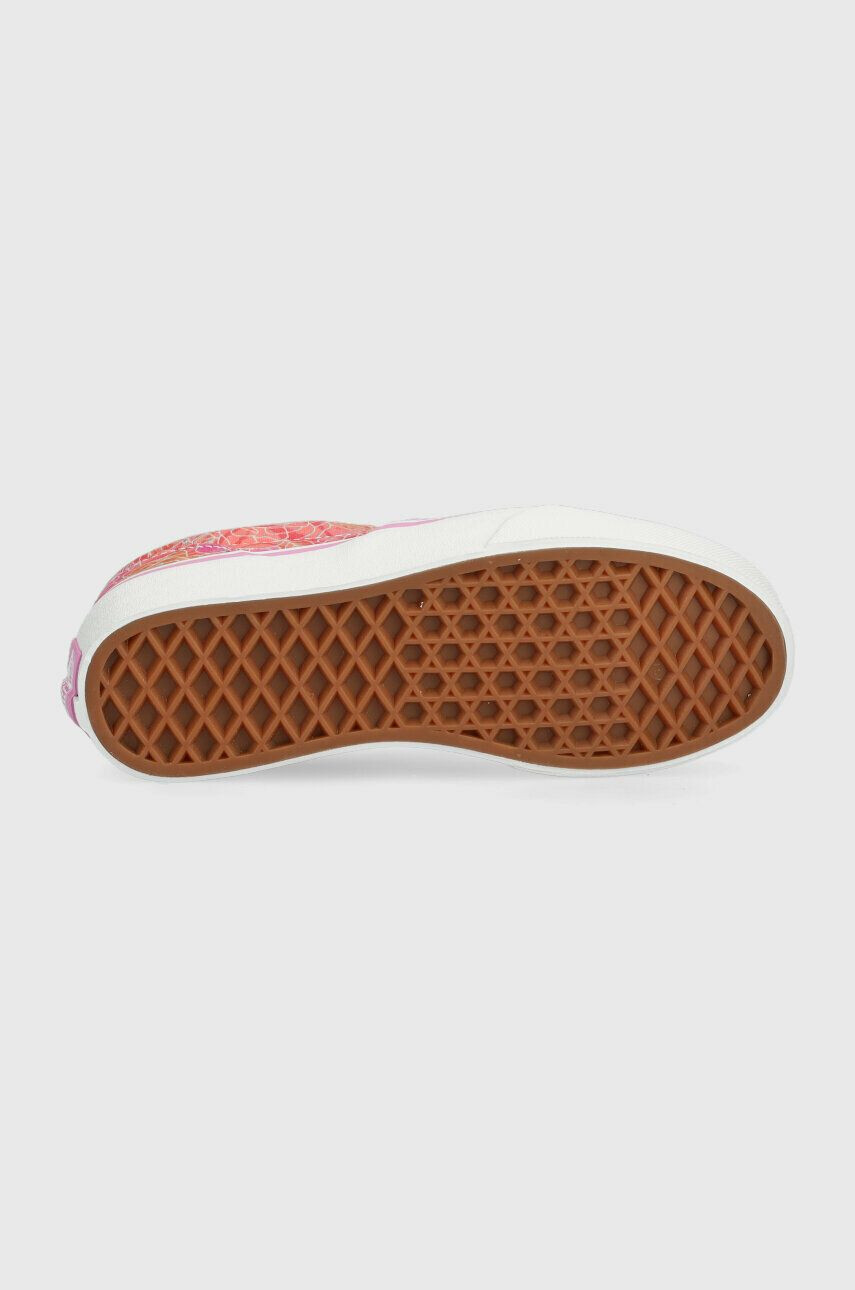 Vans Detské tenisky UY Classic Slip On CTHR CHBD TRDWN oranžová farba - Pepit.sk