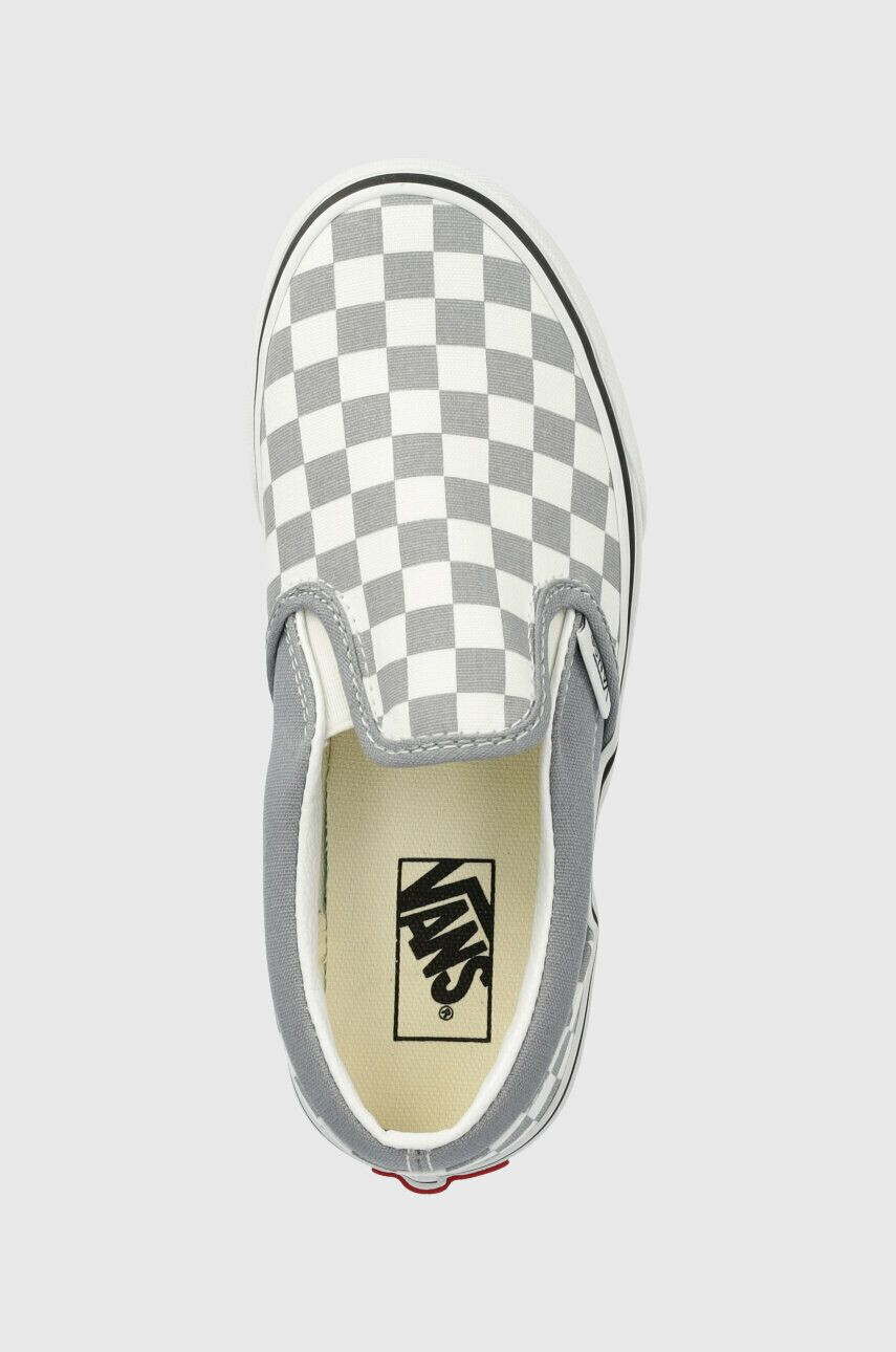 Vans Detské tenisky UY Classic Slip On CTHR CHBD TRDWN šedá farba - Pepit.sk