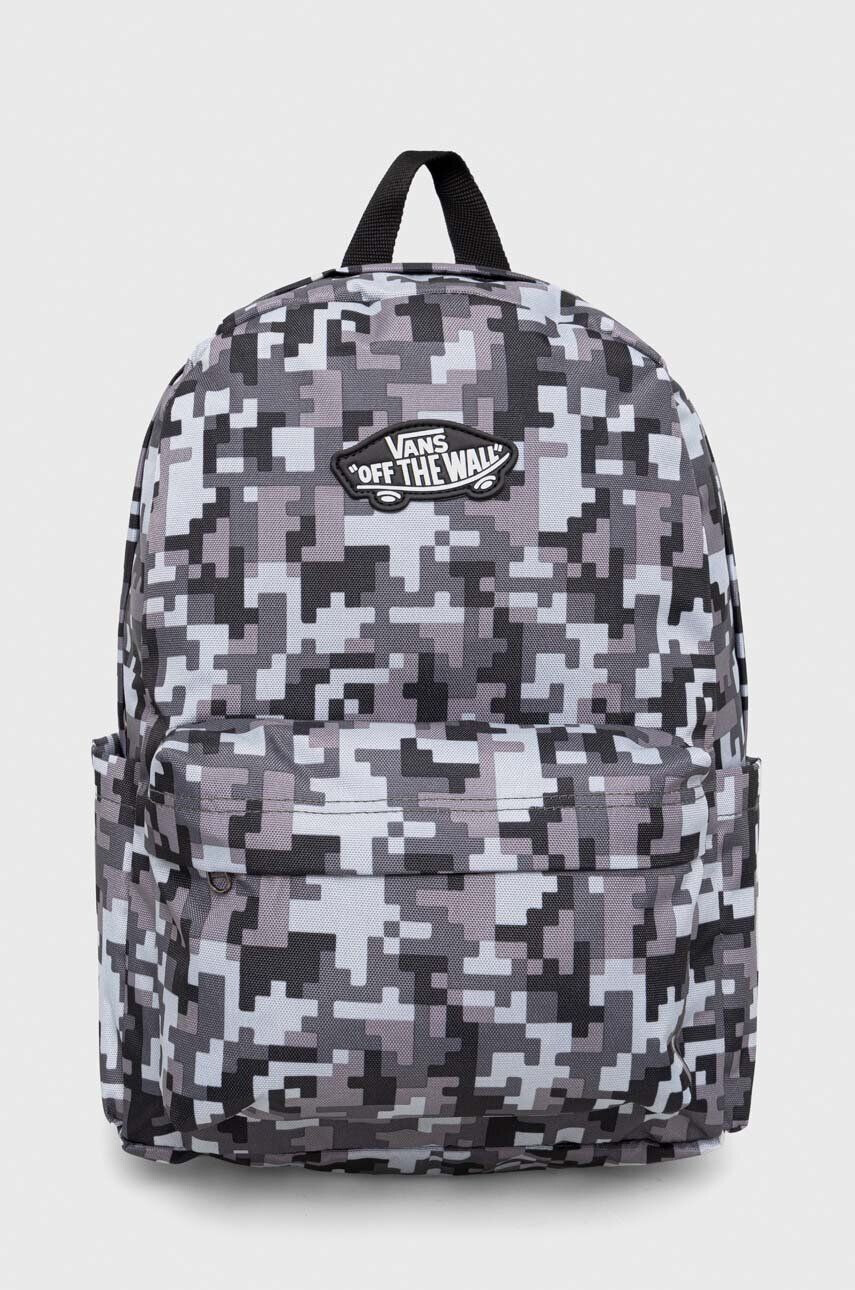 Vans Detský ruksak VN000628AF11 NEW SKOOL BACKPACK šedá farba veľký vzorovaný - Pepit.sk