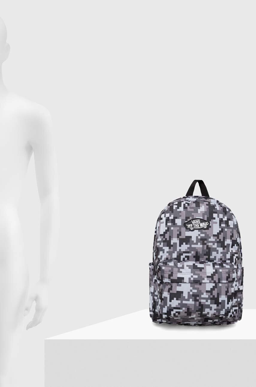 Vans Detský ruksak VN000628AF11 NEW SKOOL BACKPACK šedá farba veľký vzorovaný - Pepit.sk