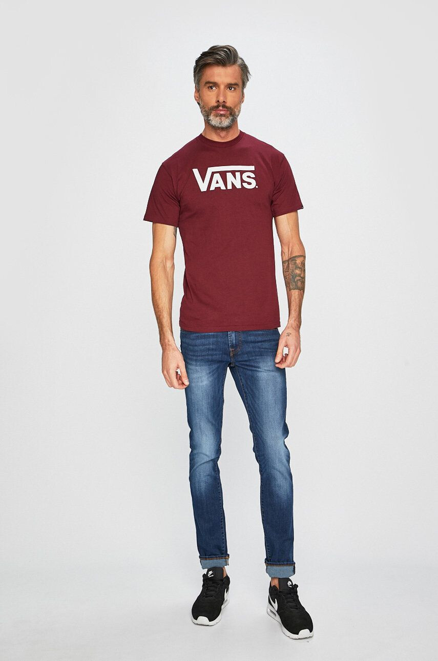 Vans Pánske tričko VN000GGGZ281-Burgundy/W - Pepit.sk