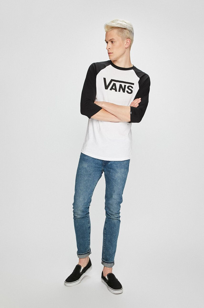 Vans Pánske tričko s dlhým rukávom VN0002QQYB21-white - Pepit.sk