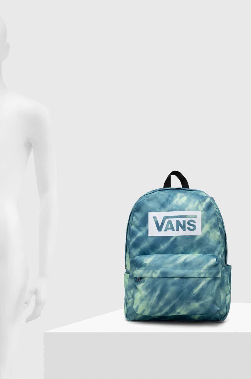 Vans Ruksak zelená farba veľký s nášivkou - Pepit.sk