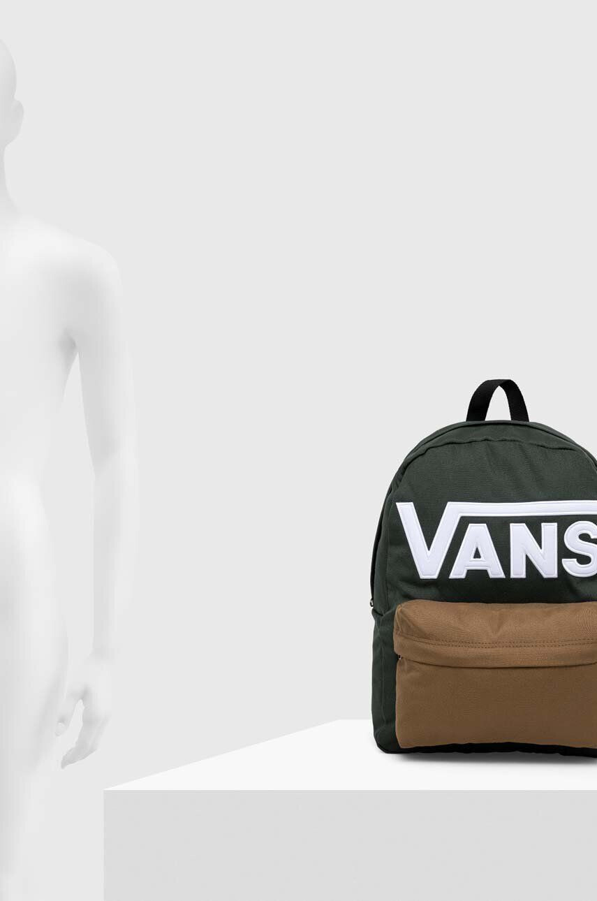 Vans Ruksak zelená farba veľký s nášivkou - Pepit.sk