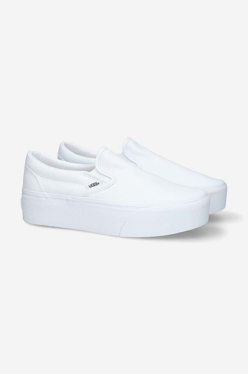 Vans Tenisky Classic Slip-On Stackf V VN0A7Q5RW00-white biela farba - Pepit.sk