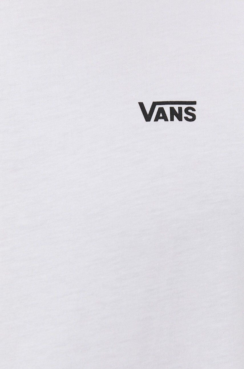 Vans Tričko s dlhým rukávom VN0A49LCYB21-WHT/BLK pánske biela farba jednofarebné - Pepit.sk