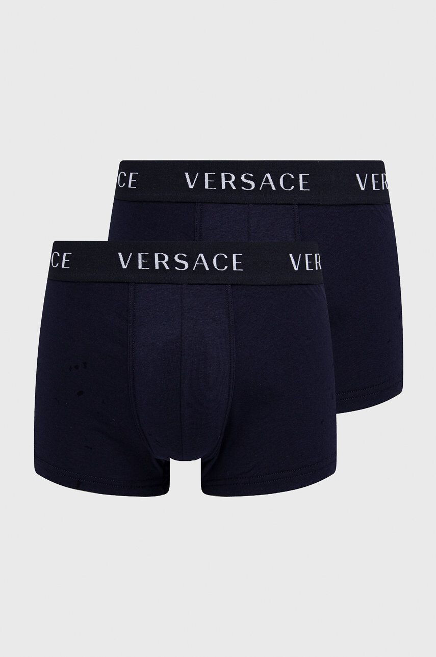 Versace Boxerky (2-pak) pánske tmavomodrá farba - Pepit.sk