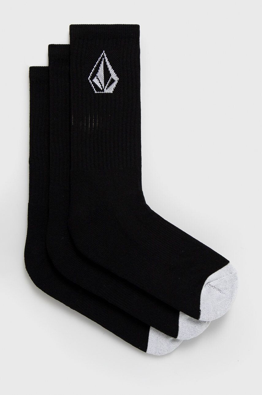 Volcom Ponožky (3-pack) pánske čierna farba - Pepit.sk