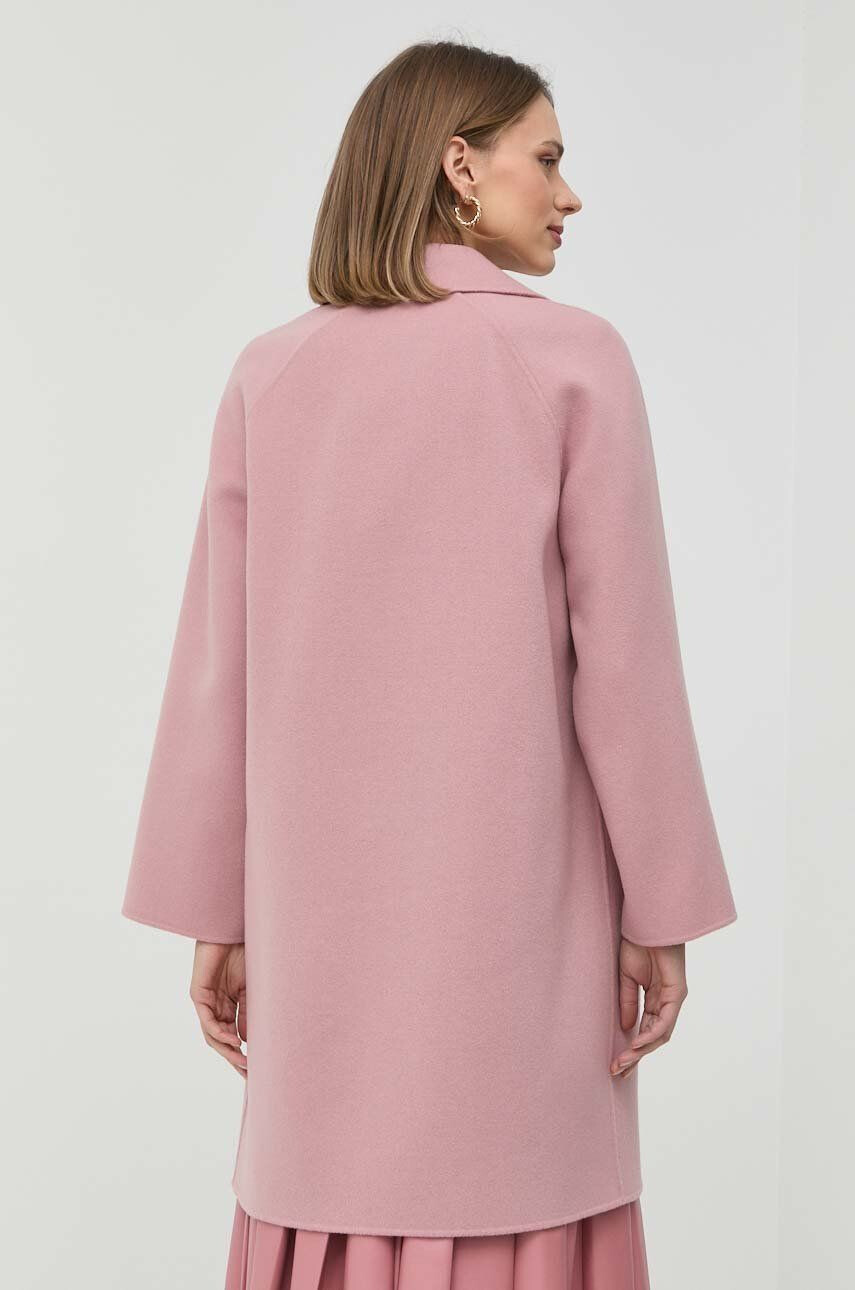 Weekend Max Mara Vlnený kabát čierna farba prechodný oversize - Pepit.sk